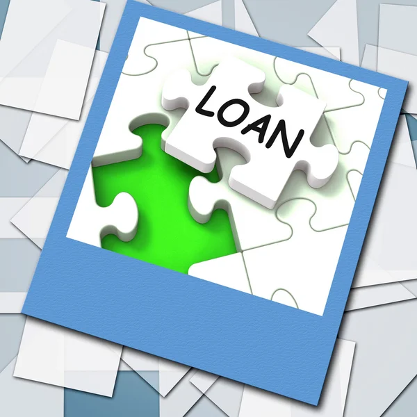 Kredyt zdjęcie pokazuje online, finansowania i udzielania pożyczek — Zdjęcie stockowe