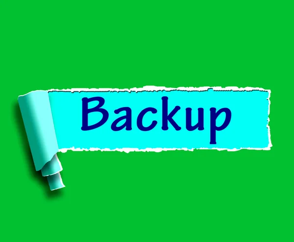 Back-woord toont gegevens kopiëren of back-up — Stockfoto