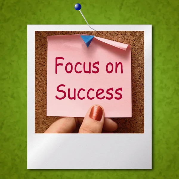 Focus On Success Photo Shows Achieving Goals — Stock Photo, Image