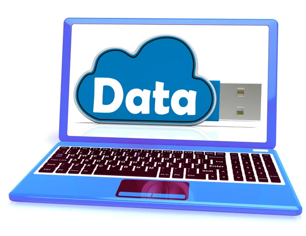 Data Memory Shows Backing Up To Cloud Storage — Stock Photo, Image