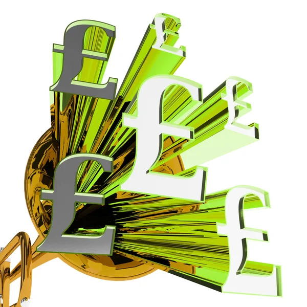 Sinais de libra significa moeda da Grã-Bretanha — Fotografia de Stock