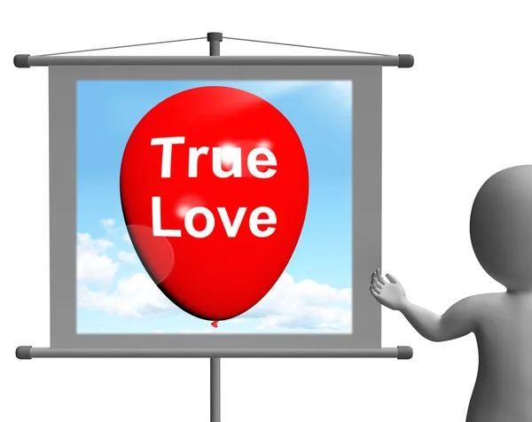 True Love Sign Representa a Amantes y Parejas — Foto de Stock