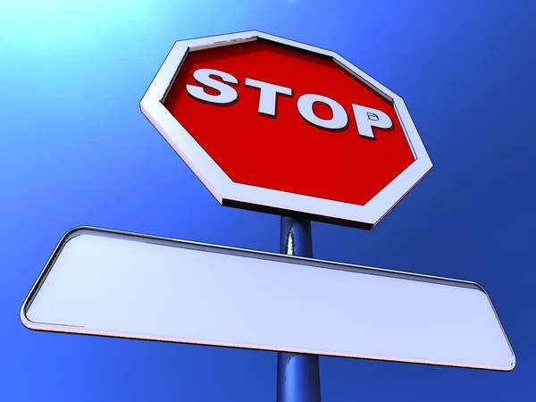 Stoppschild mit leerem Kopierraum für Nachricht — Stockfoto