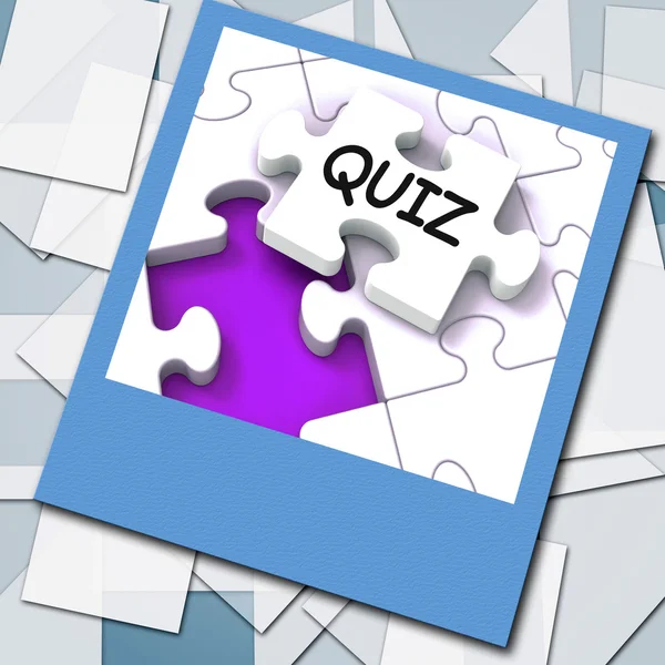 Quiz Photo Means Online Exam Or Challenge Questions — Stock Photo, Image