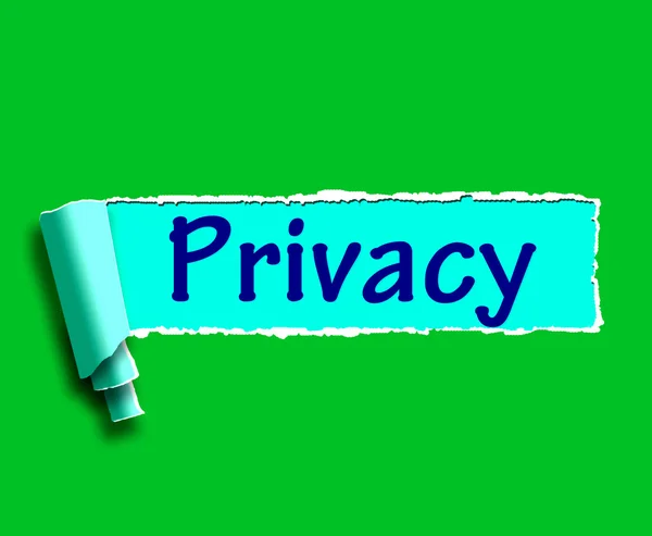 Privacy woord toont bescherming van vertrouwelijke informatie — Stockfoto