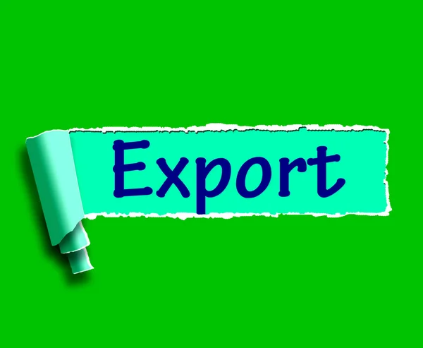 Exportação Palavra mostra vendendo no exterior através da Internet — Fotografia de Stock