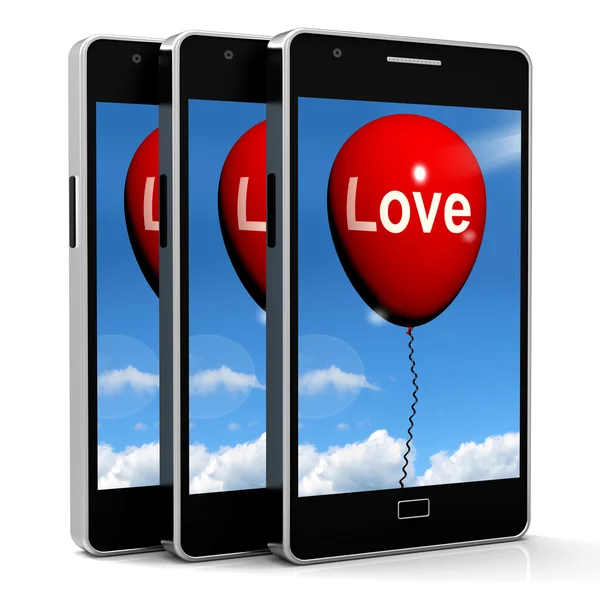 Liefde ballon toont voorliefde en aanhankelijk gevoelens — Stockfoto