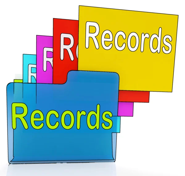 Records Folders Shows Files Reports Or Evidence — Stock Photo, Image
