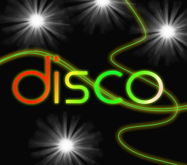 Groovy Disco Means Dancing Partying And Music — Stock Photo, Image
