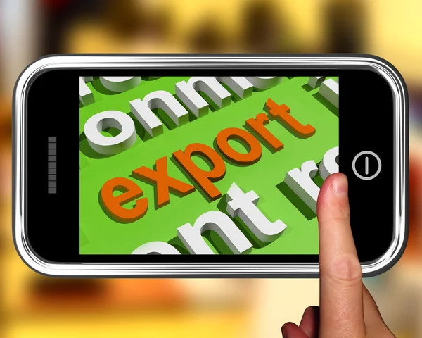 Export In Word Cloud Means Sell Overseas Or Trade — Stock Photo, Image