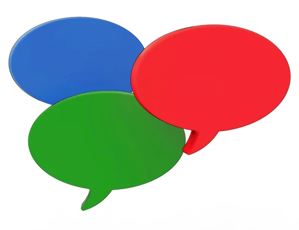 Blank Speech Balloons Shows Copyspace For Thought Chat Or Idea — Stock Photo, Image