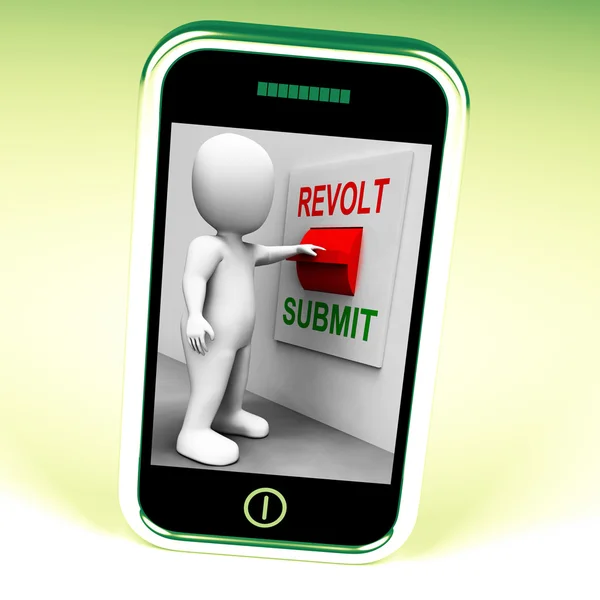 Revolte submit switch zeigt Revolution oder Unterwerfung — Stockfoto