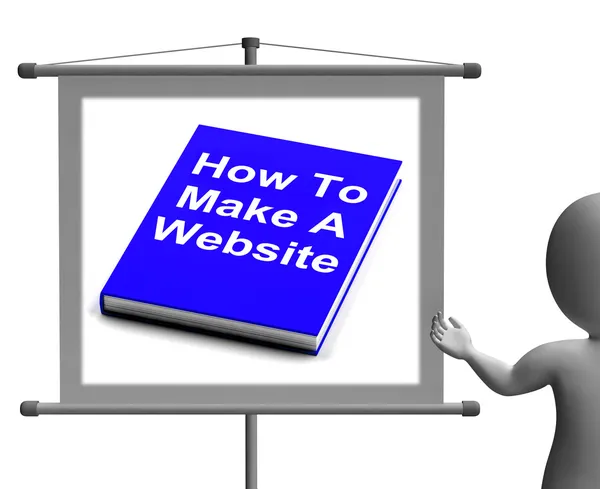 Cómo hacer un signo del libro del Web site Muestra diseño del Web — Foto de Stock