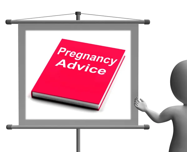 Zwangerschap advies bord toont informatie baby 's — Stockfoto