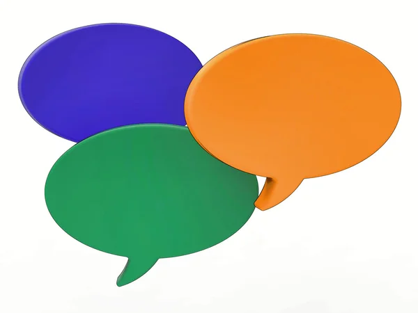 Blank Speech Balloon Shows Copy space For Thought Chat Or Idea — Stock Photo, Image