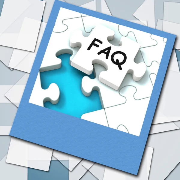 FAQ Photo Means Website Questions And Solutions — Stock Photo, Image