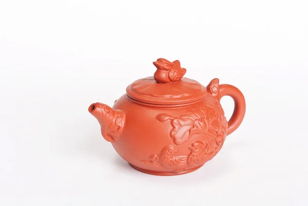 Chinese teapot from red clay — Stock Photo, Image