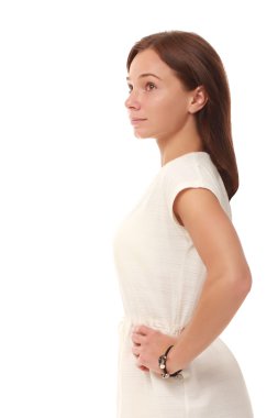 genç güzel kadın kılığında