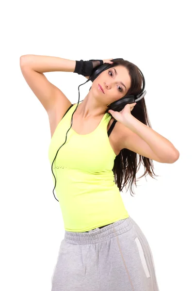 genç çekici esmer müzik dinleme