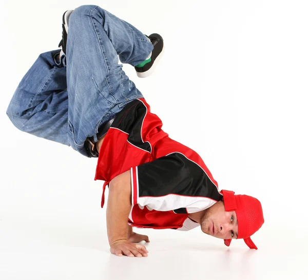 Ballerino hip hop maschile che esegue diversi passaggi — Foto Stock