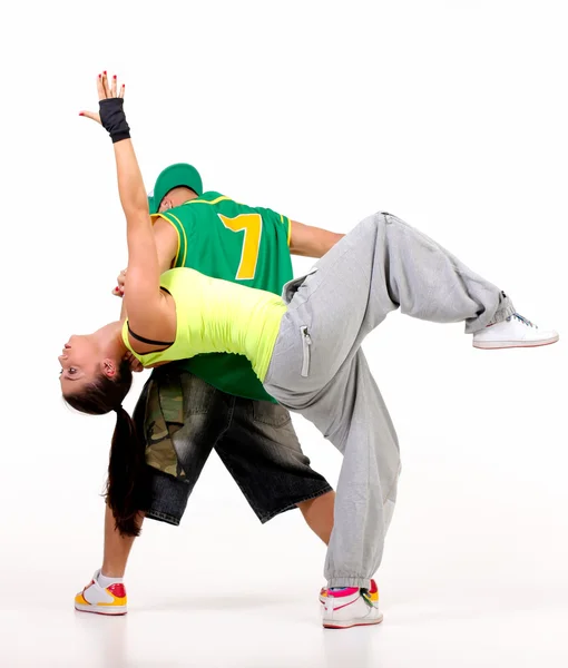 Hip hop couple posant Image En Vente