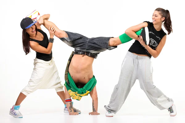 iki kadın üzerinde hip hop adam dalga