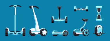 Segway. Şehirde hareket etmek için jiroskop tekerli uçan kaykay hızlı taşımacılığı. Şehir içi araçları segway