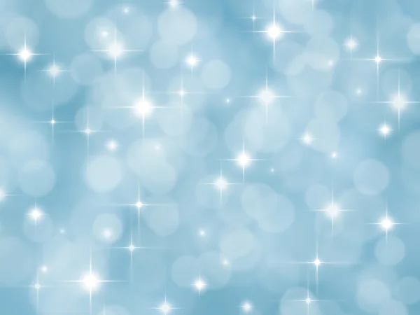 Abstract blue background with boke effect and stars — Stock Photo, Image