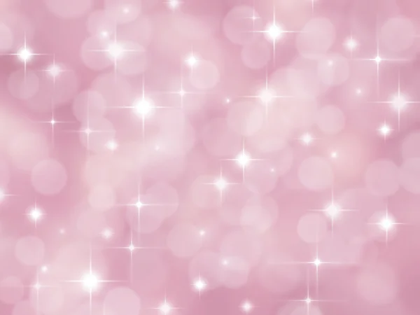 Abstract pink background with boke effect and stars — Stock Photo, Image