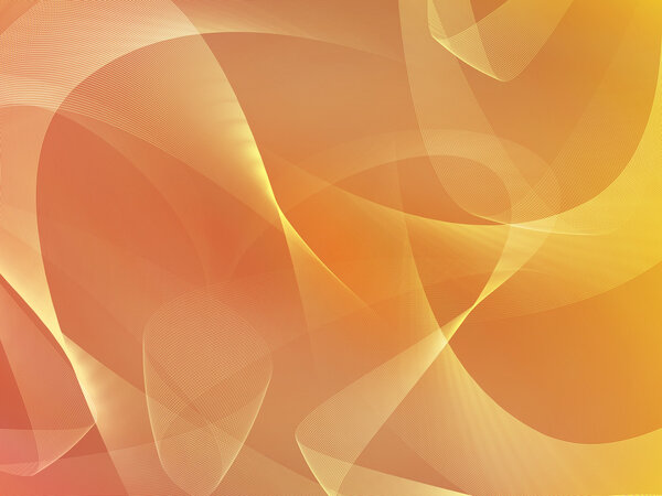 Абстрактный оранжевый фон с лентами
