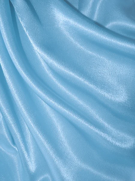 Draped blue silk background — Stock Photo, Image