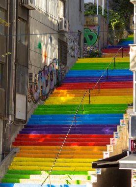 Colorful stairs clipart