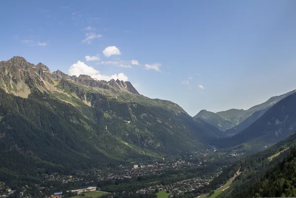 Chamonix havadan görünümü — Stok fotoğraf