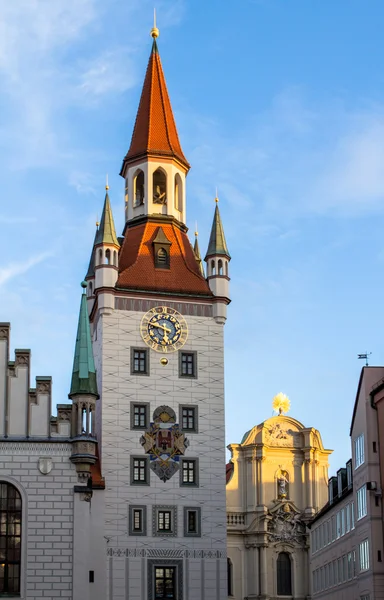 Det gamle rådhus i Munchen - Stock-foto