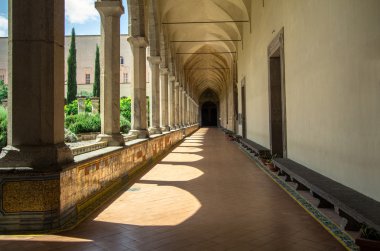 Kraliyet Sarayı cephe piazza del plebiscito, Napoli, İtalya
