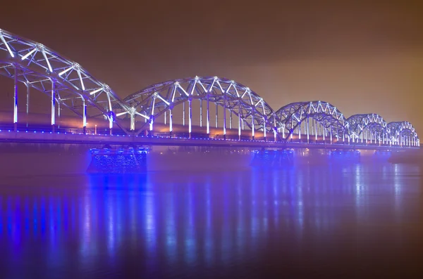 Most kolejowy w Rydze — Zdjęcie stockowe