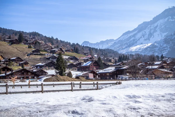 Alpine village, Switzerland — Stock Photo, Image