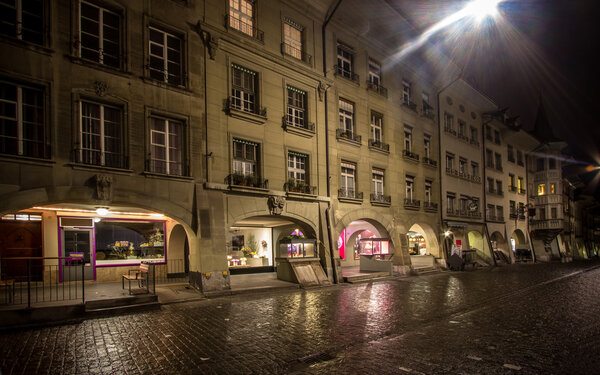 Old streets in the city center of Bern, Switzerland