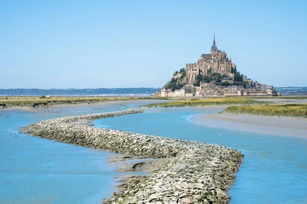 Weltberühmte Abtei Mont Saint Michel Frankreich — Stockfoto