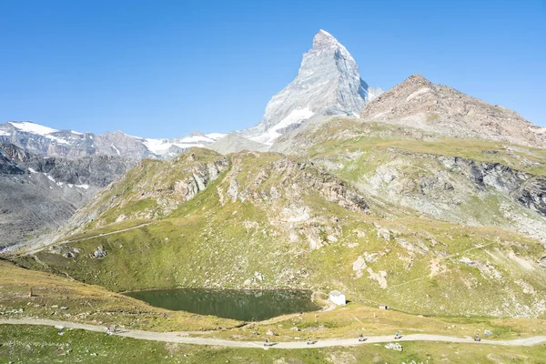 Paisaje Alpino Mit Famoso Pico Matterhorn Zermatt Suiza —  Fotos de Stock