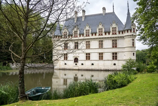 Famous Medieval Castle Chateau Azay Rideau France —  Fotos de Stock