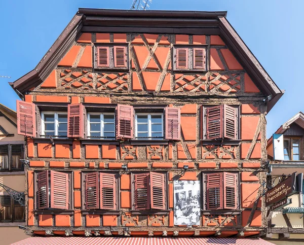 Colorful Half Timbered Houses Obernai Alsace France — Foto de Stock