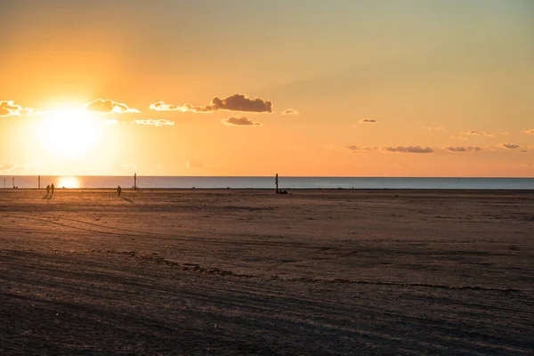 Sunset Ebb North Sea Sank Peter Ording Germany — Φωτογραφία Αρχείου