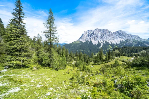 Widok Masyw Zugspitze Niemczech — Zdjęcie stockowe