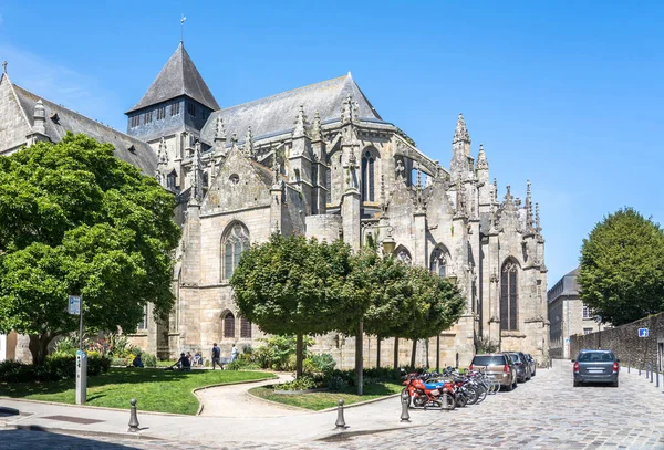 Собор Святого Саввера Базилика Святого Саввера Динане Франция — стоковое фото