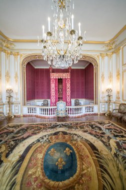 Ünlü ortaçağ kalesi Chateau Royal de Blois, Fransa