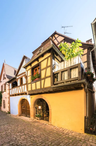 Colorful Half Timbered Houses Riquewihr Alsace France — Stock Photo, Image