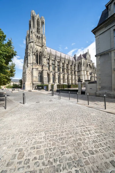 Velha Catedral Gótica Reims França — Fotografia de Stock