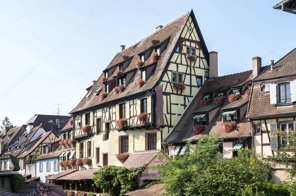 Colorful half-timbered houses in Colmar, Alsace, France
