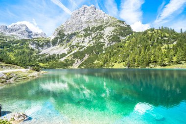 Seebensee lake and Dragonkopf peak, Ehrwald, Austria